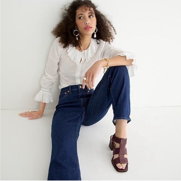 J. CREW High-Rise '90s Classic Straight-Fit Jean in Rinse Wash - Picture 2 of 11